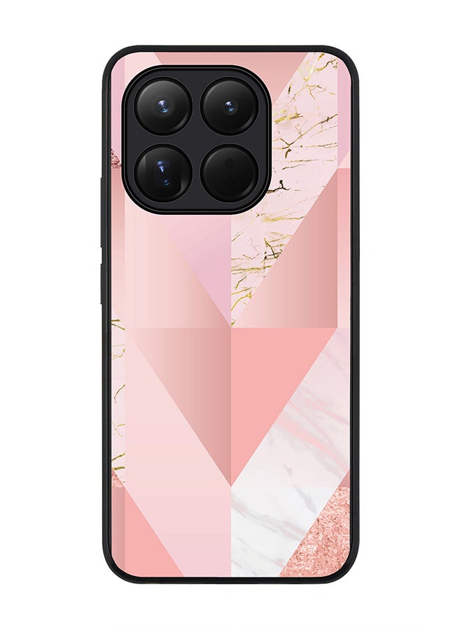 For Xiaomi 15T Case,Slim fit Camera Protection, Shockproof Thin Phone cover  - Marble Pink Vintage